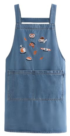 Denim-Schürze für Herren, 75 cm, blau, Arbeitsschürze, mehrere Taschen, Bauernhofkostüm, Dureble Utility Gear | Hobbyköche, Barkeeper, Gärtner, Holzarbeiter, Schweißer, Baristas