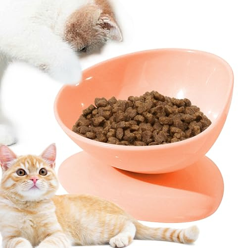 Katt Skål - 200ml Vattenmatare Har Skydd Mot Vältning,15 Graders Lutad Kattmatsskål,Inomhus, Utomhus, Matning, Resa, Valpar, Kattungar Och Små