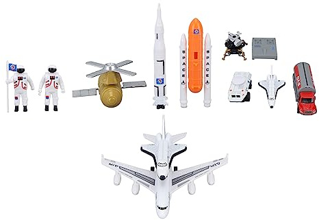 Juguete de Cohete Espacial Exquisito Juego de Nave Espacial a Escala, ABS y Material de Aleación para la Imaginación y la Exploración Científica de los Niños (Traje de avión Cohete)