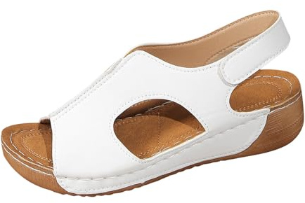 Generico Sandali Trekking Donna Sandali Comodità Senza Tacco Punta Apertaestive Antiscivolo Scarpe Ortopediche Donna Leggere Chic Casual Sandalo Elegante Per Viaggio