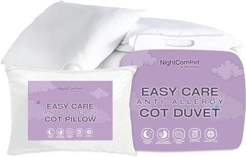 Babybett für Allergiker Bettbezug/Bettwäsche Set 4,5 Tog [Bettdecke + Kissen] – Luxus Hohlfaser