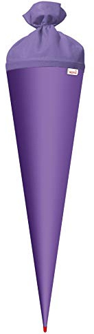 ROTH Bastelschultüte 70cm lila rund - Schultüte mit Stabiler Rot(h)-Spitze mit Filz-Verschluss