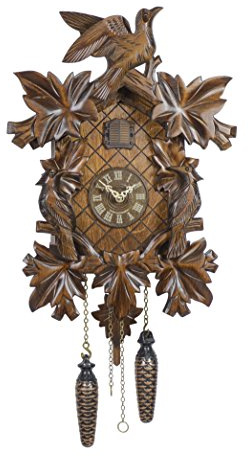 Trenkle Quarz Kuckucksuhr 7-Laub, 3 Vögel