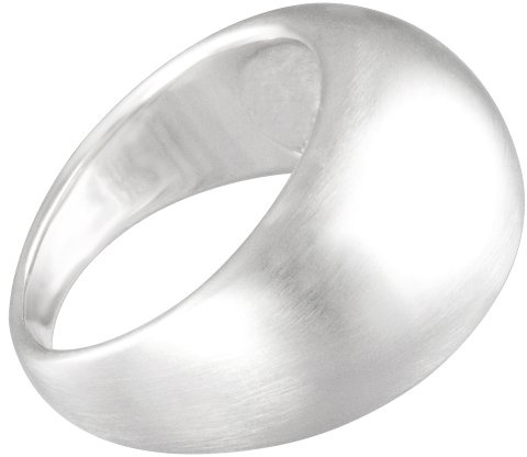 Vinani Damen Ring aus 925 Sterling Silber – Gewölbter, schlichter Bandring mattiert, nickelfrei & antiallergisch, handgefertigter Silberschmuck für Frauen, Geschenk, RGM