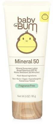 Baby Bum SPF 50 Mineral Sunscreen Lotion Fragrance Free – 3 oz