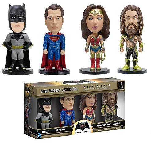 Funko Wacky Wobbler: Batman vs Superman - Minis Action Figure (4 Pack)