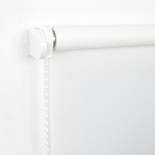 Kettenzugrollo Seitenzug Tür Fenster Rollo weiß 60-200 cm Länge 180 cm Blickdicht Blickschutz (150 x 180 cm)