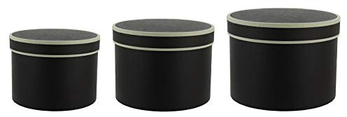 Round Matt Florist Flower Hat boxes Set of 3 Brown (4604)