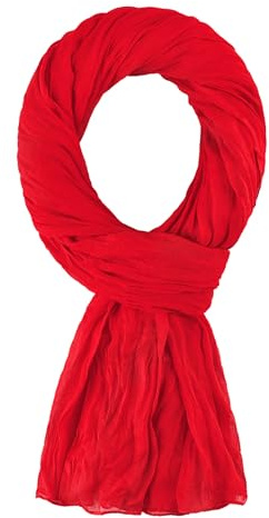 ALLEE DU FOULARD Schal für Damen und Herren, Leichte Stola - 100% Baumwolle – Größe 200 x 110 cm - Über 40 Unifarben – Premium-Schal - flexibel und komfortabel
