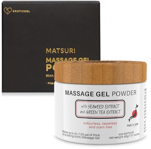 Massage-Gel-Pulver 40g - Ergibt 4L/ 1.05 gal mit Meeresalgen und Grünem Tee. Made in Japan Paraben & Glycerin frei
