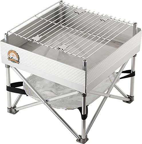 Campfire Defender Protect Preserve Trailblazer – Tragbarer Holzofen/Feuerstelle, 1,4 kg Gesamtgewicht, 30,5 x 30,5 cm, rostfreies Design