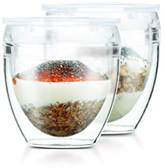 BODUM Pavina to Go dubbel vägg okrossbar tumlare med lock 2-pack, 170 g, 2 st (paket med 1)