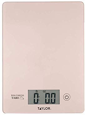 Taylor Pro Digital Cooking Scales with Touchless Tare, For Dry & Liquid Weighing, Gift Boxed, Rose Gold, 5kg / 5000ml Capacity