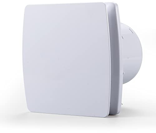 Zeyzer Exhaust Fan 110 CFM 1.0 Sones 5.9 Duct White Square Quiet Powerful Ceiling or Wall-Mount Ventilation Fan for Bathroom/Corridor/Office/Laundry Room/Shop