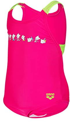 ARENA Kids Girl's Friends Swimsuit Swim PRO Back, Intero Bambine E Ragazze, Freak Rose-Soft Green, 4-5 Anni, 005160