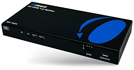 OREI Splitter HDMI 8K 1 x 2, duplicato con estrattore audio UltraHD supporta fino a 4K @ 120Hz IR EDID HDCP 2.3 - (BK-102A) (1x2 - Uscita audio)