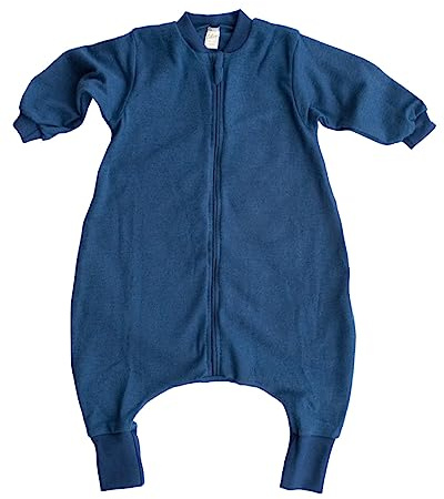 ,Lilano, Merino Schlafsack mit Fuß, 70% Wolle (kbT), 30% Seide, 210 g/m² (Marine, 98-104)