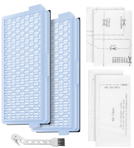 Anevios 2x HEPA Filter kompatibel mit Miele 2 Air Clean Filter und 2 Motorfilter Staubsaugerfilter Set kompatibel mit Miele Classic C1, Complete C2 & C3, S4000 S5000 S6000 S8000 Series