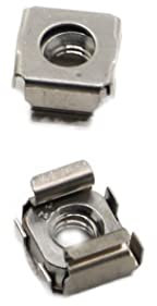 LXURY 2/5 Stück M4-M10 Farbe Zink-Nickel Edelstahl Quartett schwimmende Muttern Kassette elastische Gehäuse Karte Käfigmutter quadratische Schnappmutter (Color : 304 Stainless Steel, Size : M5 5pcs)