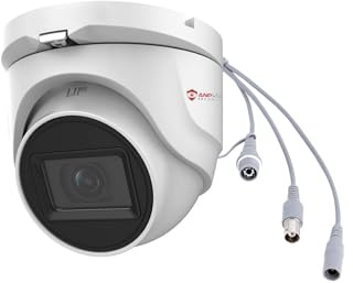 Anpviz 5MP Analog CCTV Camera HD 4-in-1 (TVI/AHD/CVI/CVBS) Security Turret TVI Camera, Dome Surveillance Camera with 2.8mm Lens, 100ft IR Night Vision, Metal Housing IP67 Waterproof for Outdoor/Indoor
