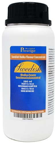 Swedish Vodka-Geschmacksessenz 280 ml | professionelle Essenz für den Hausgebrauch und die Brennerei | 18,7 ml Essenz für 681 ml handelsüblichen Wodka oder Korn