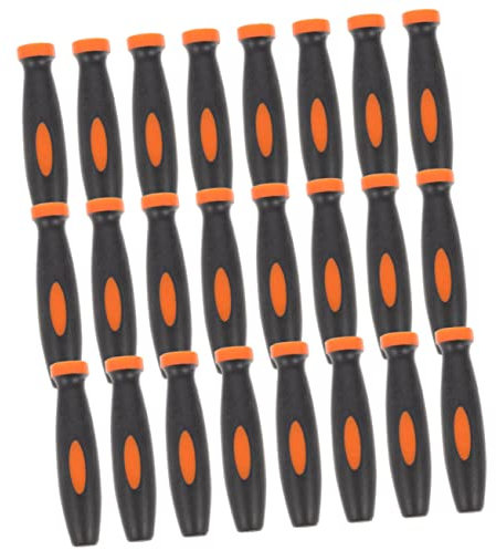 BESTonZON 24stücke Teiliges Feilenheft Mit Ergonomischen Gummigriffen Rutschfest Zweifarbig Orange-schwarz Komfortabel Und Vielseitig Für Werkzeug Holzarbeiten