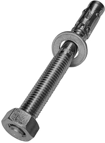 Lumonic Schwerlastdübel M12 x 115mm | hochwertige Edelstahl V4A Keilanker | Durchsteckmontage, SOFORT BELASTBAR | Betonanker, Schwerlastanker | für Überdachungen, Geländer, Regale, Trennwände