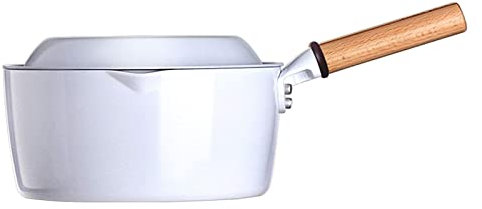 GttuiT Wok Cookery Antihaftbeschichtete Emaille-Milchpfanne, Suppenpfanne, antihaftbeschichtete Pfanne, Bratpfanne, Gasherd, kleine Bratpfanne, Induktionskochtopf, Soßenpfanne Vision