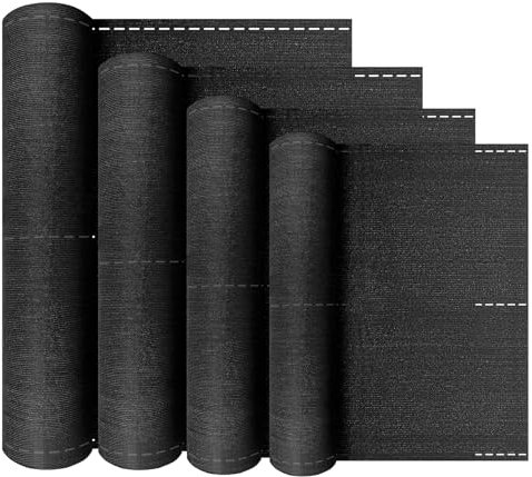 LZQ Schattiergewebe 150 g/m² Zaunblende, Sichtschutz HDPE Gewebe, UV-stabilisiert, wetterfest (Anthrazit, 1,0 x 10 m)