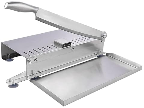 Stainless Steel Ribs Meat Chopper Manual Bone Meat Cutter - Home Commercial Food Slicer for Fish, Chicken, Beef, Frozen Meat & Vegetables