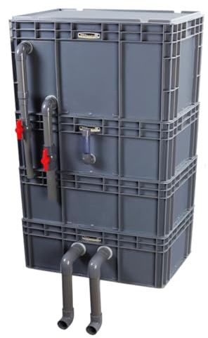 Filtri Per Acquari, Scatola Filtro Esterno Per Ciclo Acqua A 4 Livelli, Stagni Per Acquari Filtro Carro Armato Pesci Scatola Fatturato, Non Includere Pompa E Materiale Filtrante ( Size : 23.62x15.75x3