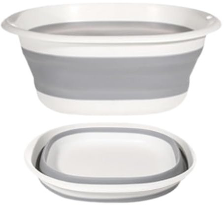 Collapsibles Washing Up Bowl, Folding Hand Wash Basin, Foldable Silicone Basin, Multipurpose Outdoor Travel Basin Camping Sink, Portable Washing Basin, Space Saving Folding Washtub