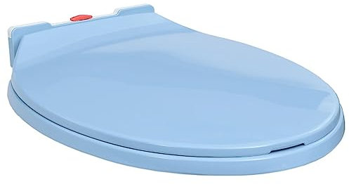 Somanki Toilettensitz mit Absenkautomatik Quick-Release, Klodeckel, Toilettendeckel, Wc Sitz, Klobrille, Wc Deckel, Toilettenbrille, Blau Oval