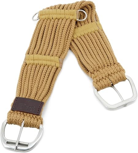 Jeereal Western-Gurt für Pferde, Acryl-Baumwoll-Mischgewebe, Strang-Sattelseil, schmutzabweisend, leicht zu reinigen und weiche Textur, Western-Reitzubehör (gerade, 86,4 cm)