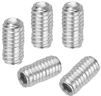 PATIKIL 50 Stück Madenschraube M2,5 x 4mm, 304 Edelstahl Madenschrauben Set für Türklinken Halterung Möbel Lampen Wasserhahn Reparaturen, Silber Innensechskant Gewindestifte Schrauben Set