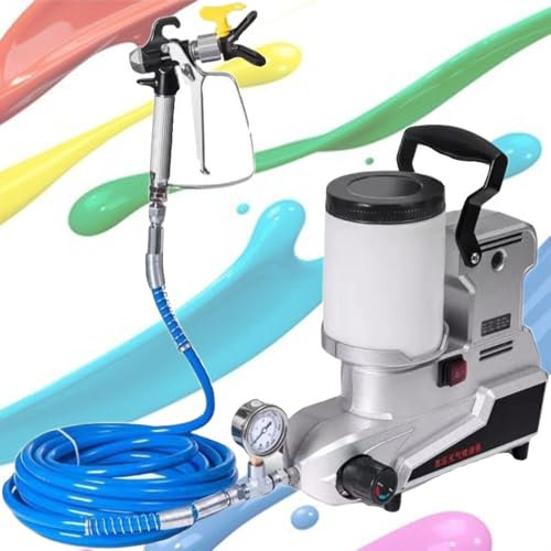 ExoticaBlend 2,5 l/min elektrische Wand-Sprühfarbemaschine, tragbares Airless-Farbspritzgerät mit 5 m Schlauch, 2 l Farbspritzgerät für Hausanstriche