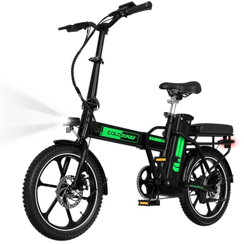 COLORWAY BK5S Bici Elettrica Pieghevole 16– 36V 12Ah Batteria Rimovibile, Motore 250W, Bicicletta Elettrica Uomo Donna,EBike, City Bike Pieghevole Compatta per Urbano e Pendolarismo