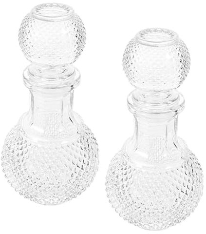 PAMINGONO 2piezas Decantador De Vino Transparente Vaso De Whisky Grueso Botella Para Cócteles Decantador Decorativo Hogar