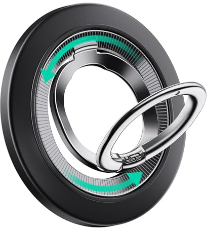 ESR for MagSafe Phone Grip, Dual-Side Magnetic Phone Grip,360° Adjustable Thin Magnetic Ring Holder Stand,for iPhone 17e/17-12, Samsung, All Phones, MagSafe Accessories (2 Metal Rings Included)