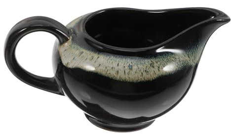 UKCOCO Pichet à Distributeur De Saucière Céramique Avec Poignée Bol à Assaisonnement Pour Tasses Thé