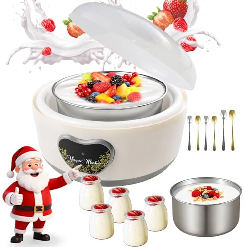 Abnaok 36 Hour Yogurt Maker,1.2L Automatic Digital Yoghurt Maker Machine,Lcd Display with Constant Temperature,Multi-Function Probiotic Yogurt Maker