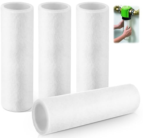 Enhon 4 filtri di ricambio, compatibili con il filtro dell'acqua Grünbeck FS 1, compatibili con il filtro fine Grünbeck Geno FS 1'', cartuccia di ricambio per filtro dell'acqua domestico