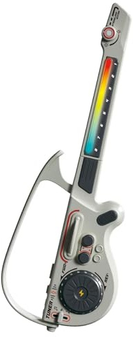Mezclador de DJ multifuncional, guitarra sin cuerdas, conexión Bluetooth plegable, teclado electrónico de bajo inteligente, instrumento infantil (plateado)