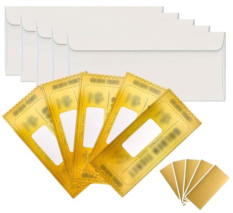 SYEYCW 5 Piezas Ticket Dorado Tarjeta Regalo Rasca y Gana, Tarjetas Personalizadas para Rellenar, Ideas de Regalo Únicas para Cumpleaños, Navidad, San Valentín, Aniversario