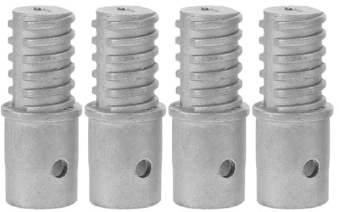 OUNONA 4 embouts filetés pour manche à balai - Adaptateur pour manche à peinture - Rallonge pour de rouleau à peinture - Connecteurs métalliques - Pièces à visser pour de balai