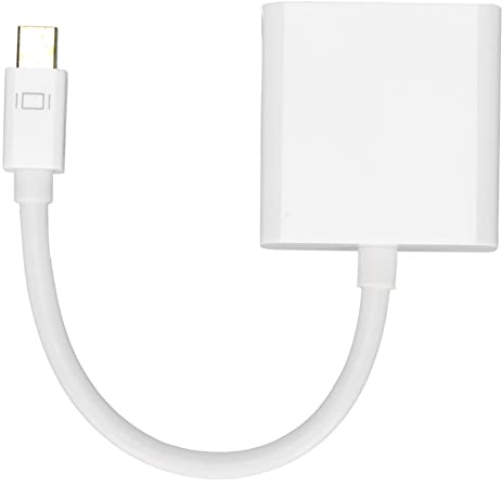 Adattatore da a VGA Durevole Adattatore Mini Display Port a VGA Maschio-femmina per Monitor Proiettori con Interfaccia PVC Bianco + ABS