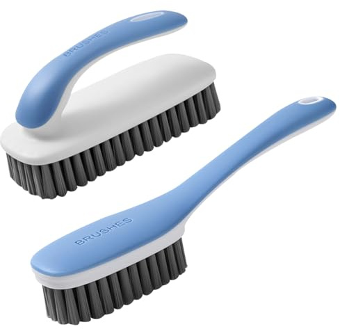 Soft Scrubbing Brush, Soft Brush for Cleaning, Cleaning Brushes, Cleaner Household Cleaning Brushes, for Carpet, Clothes, Bathroom,Sneaker-2 Pack (Blue)