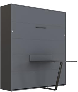 SMARTSäng skåpsäng M3 (55 cm djup) 180 x 200 cm vertikal inkl. bord antracit