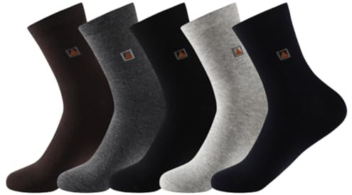 Balseti Calcetines Media Caña Formales y Básicos estampados, Elegantes para hombre. Calcetines Ejecutivos, Frescos, Finos. 85% Algodón. Pack 6 Pares. Talla única 40-45 (Diseño 4)