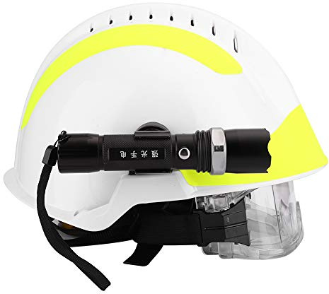 Generic Casque de sécurité avec Lampe Frontale et Lunettes pour Les Opérations de Sauvetage d'urgence et la Construction, Taille Réglable de 53 à 63 Cm